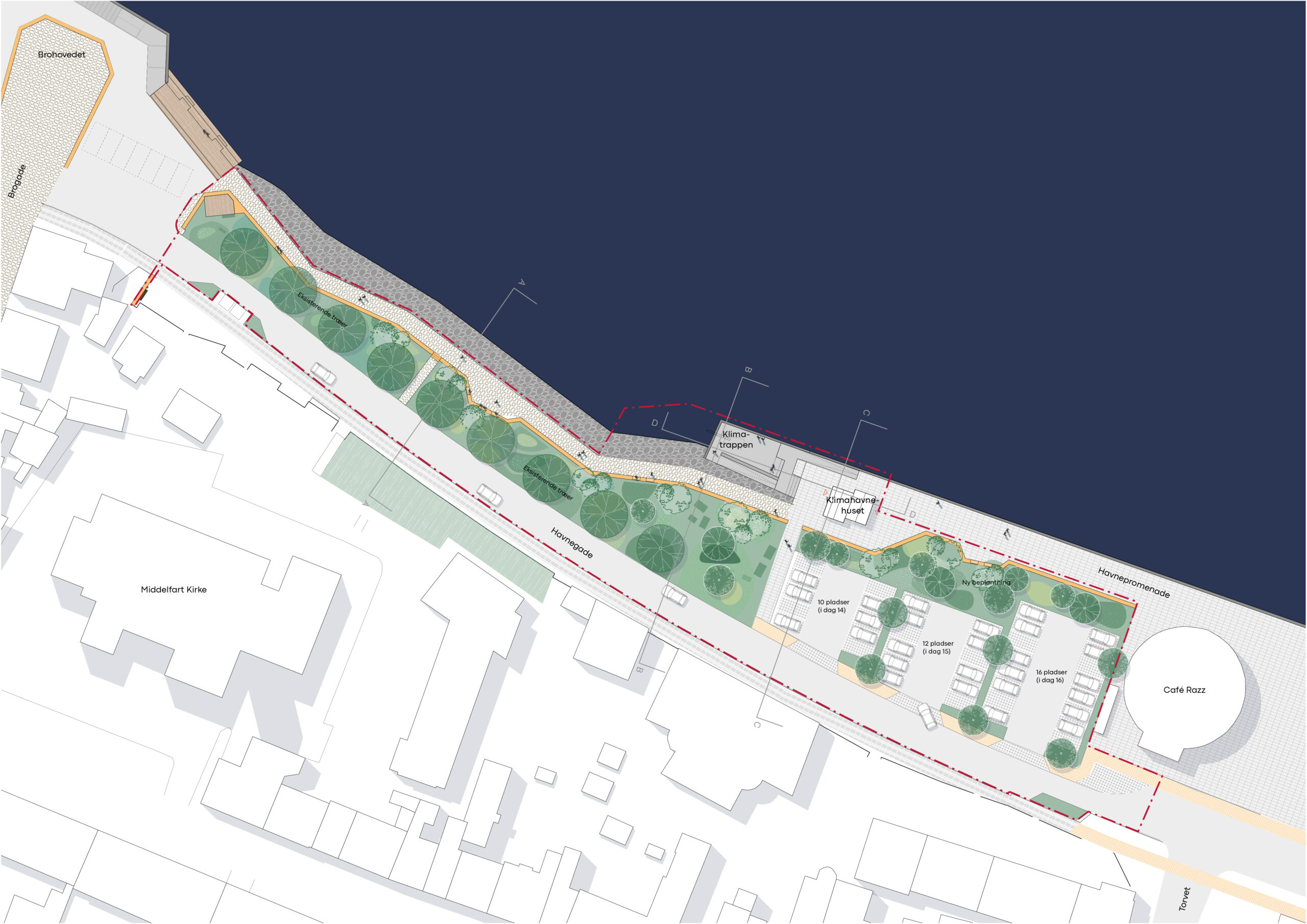 Skitseprojekt og borgerdialog ifb. med kystbeskyttelse på havnen i Middelfart